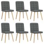 Sillas de comedor 6 unidades tela gris oscuro de , Sillas de comedor - Ref: Foro24-3315462, Precio: 303,47 €, Descuento: %