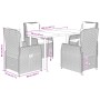 Set comedor de jardín 5 pzas con cojines ratán sintético beige en Conjuntos de jardín | Comprar online en Foru.es