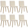 Sillas de comedor 6 unidades lino de , Sillas de comedor - Ref: Foro24-3315525, Precio: 310,81 €, Descuento: %