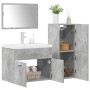 Juego muebles de baño 4 pzas madera contrachapada gris hormigón de , Muebles de baño - Ref: Foro24-3324902, Precio: 249,82 €,...
