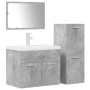 Juego muebles de baño 4 pzas madera contrachapada gris hormigón de , Muebles de baño - Ref: Foro24-3324902, Precio: 249,82 €,...