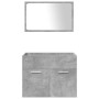 Juego muebles de baño 4 pzas madera contrachapada gris hormigón de , Muebles de baño - Ref: Foro24-3324902, Precio: 249,82 €,...