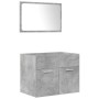 Juego muebles de baño 4 pzas madera contrachapada gris hormigón de , Muebles de baño - Ref: Foro24-3324902, Precio: 249,82 €,...