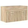Mueble de baño con lavabo incorporado y grifo roble Sonoma de , Muebles de baño - Ref: Foro24-3325015, Precio: 229,54 €, Desc...