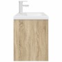 Mueble de baño con lavabo incorporado y grifo roble Sonoma de , Muebles de baño - Ref: Foro24-3325015, Precio: 229,54 €, Desc...
