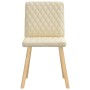 Sillas de comedor 4 unidades tela color crema de , Sillas de comedor - Ref: Foro24-3315228, Precio: 199,30 €, Descuento: %
