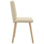 Sillas de comedor 4 unidades tela color crema de , Sillas de comedor - Ref: Foro24-3315228, Precio: 199,30 €, Descuento: %