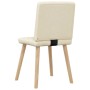 Sillas de comedor 4 unidades tela color crema de , Sillas de comedor - Ref: Foro24-3315228, Precio: 199,30 €, Descuento: %