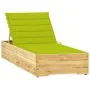 Liege mit Kissen aus hellgrün imprägniertem Kiefernholz von vidaXL, Liegen - Ref: Foro24-3065920, Preis: 154,37 €, Rabatt: %