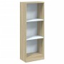 Estantería de 3 niveles madera blanco roble Sonoma 40x24x109 cm de , Librerías y estanterías - Ref: Foro24-800833, Precio: 50...