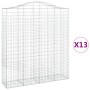 Cestas de gaviones 13 uds forma de arco hierro 200x50x220/240cm de , Maceteros y jardineras - Ref: Foro24-3145777, Precio: 1,...
