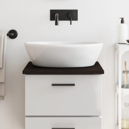 Encimera baño madera maciza tratada marrón oscuro 40x60x2 cm de , Encimeras - Ref: Foro24-3156194, Precio: 42,70 €, Descuento: %