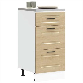 Mueble bajo de cocina porto roble sonoma madera reconstituida de , Armarios de cocina - Ref: Foro24-854223, Precio: 89,39 €, ...