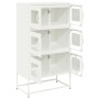 Aparador de acero blanco 68x39x123 cm de , Aparadores - Ref: Foro24-853355, Precio: 136,43 €, Descuento: %