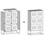 Aparador de acero blanco 68x39x123 cm de , Aparadores - Ref: Foro24-853355, Precio: 136,43 €, Descuento: %