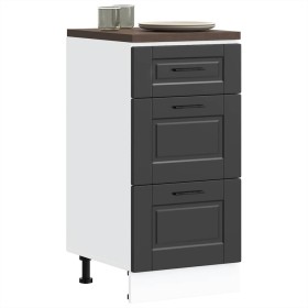 Mueble bajo de cocina Porto madera contrachapada negro de , Armarios de cocina - Ref: Foro24-854221, Precio: 83,39 €, Descuen...
