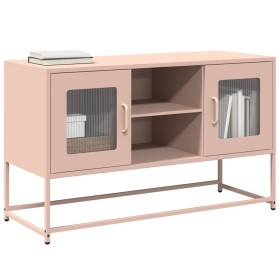 Mueble para TV de acero rosa 100,5x39x60,5 cm de , Muebles TV - Ref: Foro24-853381, Precio: 92,90 €, Descuento: %