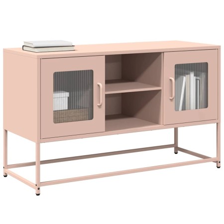 Mueble para TV de acero rosa 100,5x39x60,5 cm de , Muebles TV - Ref: Foro24-853381, Precio: 92,90 €, Descuento: %