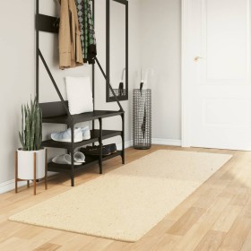 Alfombra de pelo corto suave lavable HUARTE crema 80x250 cm de , Alfombras - Ref: Foro24-375035, Precio: 48,68 €, Descuento: %