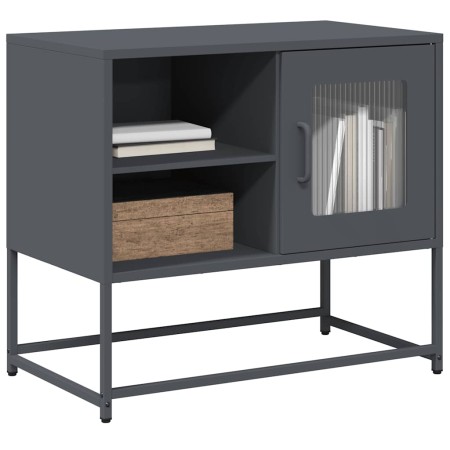 Mueble para TV de acero gris antracita 68x39x60,5 cm de , Muebles TV - Ref: Foro24-853388, Precio: 68,64 €, Descuento: %