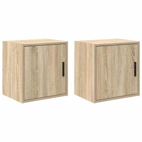 Armarios de pared 2 uds para garaje madera de ingeniería de , Armarios industriales - Ref: Foro24-860630, Precio: 62,51 €, De...
