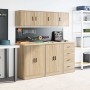 Armarios de pared 2 uds para garaje madera de ingeniería de , Armarios industriales - Ref: Foro24-860630, Precio: 62,51 €, De...