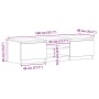 Mueble de TV madera de ingeniería roble artisan 140x40x36 cm de , Muebles TV - Ref: Foro24-861139, Precio: 100,83 €, Descuent...