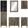 Conjunto de muebles de baño 5 piezas madera maciza de mango de , Muebles de baño - Ref: Foro24-3310021, Precio: 450,80 €, Des...