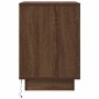 Mesilla de noche con luces LED roble marrón 38x34x50 cm de , Mesitas de noche - Ref: Foro24-861295, Precio: 59,22 €, Descuent...