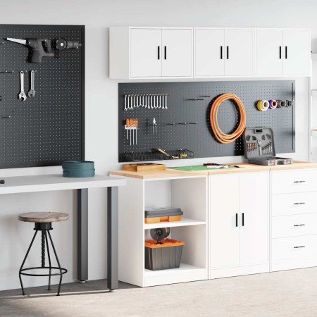 Armarios 2 uds para garaje madera de ingeniería blanco de , Armarios industriales - Ref: Foro24-3328278, Precio: 109,95 €, De...