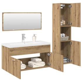 Juego de muebles baño 4 piezas madera ingeniería roble artisan de , Muebles de baño - Ref: Foro24-3328916, Precio: 419,48 €, ...