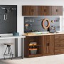 Armarios 2 uds para garaje madera ingeniería marrón roble de , Armarios industriales - Ref: Foro24-3328284, Precio: 102,92 €,...