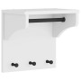 Perchero de pared SANDNES madera maciza pino blanco 43x30x42cm de , Percheros para sombreros y abrigos - Ref: Foro24-4010456,...