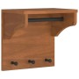 Perchero de pared SANDNES madera maciza pino 43x30x42cm de , Percheros para sombreros y abrigos - Ref: Foro24-4010454, Precio...