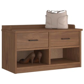Banco de recibidor SANDNES madera maciza de pino 87x40x50 cm de , Bancos para recibidores y almacenamiento - Ref: Foro24-4010...