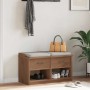 Banco de recibidor SANDNES madera maciza de pino 87x40x50 cm de , Bancos para recibidores y almacenamiento - Ref: Foro24-4010...