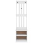 Perchero de entrada SANDENS madera pino blanco 45x40x159,5 cm de , Bancos para recibidores y almacenamiento - Ref: Foro24-401...