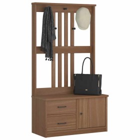 Perchero de entrada SANDENS madera maciza de pino 87x40x159,5cm de , Bancos para recibidores y almacenamiento - Ref: Foro24-4...