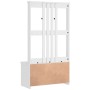 Perchero de entrada SANDENS madera pino blanco 87x40x159,5 cm de , Bancos para recibidores y almacenamiento - Ref: Foro24-401...