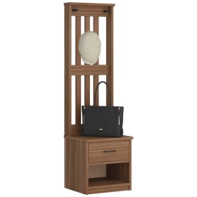 Perchero de entrada SANDENS 45x40x159,5cm madera maciza de pino de , Bancos para recibidores y almacenamiento - Ref: Foro24-4...