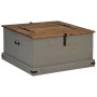 Baúl de almacenamiento HALDEN gris 91x91x47 cm madera maciza de , Baúles de almacenamiento - Ref: Foro24-4018407, Precio: 235...