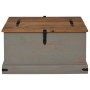 Baúl de almacenamiento HALDEN gris 91x91x47 cm madera maciza de , Baúles de almacenamiento - Ref: Foro24-4018407, Precio: 235...