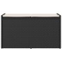 Banco de almacenaje con cojín ratán sintético negro 100 cm de , Bancos de jardín - Ref: Foro24-4104060, Precio: 149,87 €, Des...