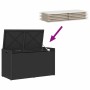 Banco de almacenaje con cojín ratán sintético negro 100 cm de , Bancos de jardín - Ref: Foro24-4104060, Precio: 149,87 €, Des...