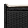 Banco de almacenaje con cojín ratán sintético negro 100 cm de , Bancos de jardín - Ref: Foro24-4104060, Precio: 149,87 €, Des...