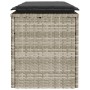 Banco jardín con cojín ratán sintético gris claro 110x40x44cm de , Bancos de jardín - Ref: Foro24-4104150, Precio: 106,61 €, ...
