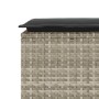 Banco jardín con cojín ratán sintético gris claro 110x40x44cm de , Bancos de jardín - Ref: Foro24-4104150, Precio: 106,61 €, ...