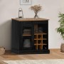 Aparador HALDEN con puerta corredera negro 80x40x80 cm de , Aparadores - Ref: Foro24-4018424, Precio: 217,59 €, Descuento: %