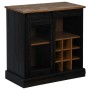 Aparador HALDEN con puerta corredera negro 80x40x80 cm de , Aparadores - Ref: Foro24-4018424, Precio: 217,59 €, Descuento: %