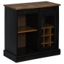 Aparador HALDEN con puerta corredera negro 80x40x80 cm de , Aparadores - Ref: Foro24-4018424, Precio: 217,59 €, Descuento: %